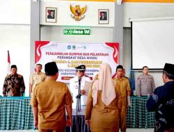 Perkuat Pelayanan Publik,Pelantikan dan Pengambilan sumpah Perangkat Desa Windu