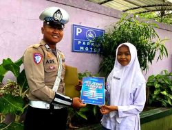 Satlantas Polres Lamongan Gencarkan Sosialisasi Ops Zebra Semeru 2025 di MA Saint Roudlotul Qur’an