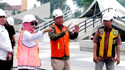 Wabup Sidoarjo Kembali Sidak Progres Pengerjaan Revitalisasi Alun-alun Sidoarjo