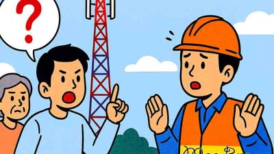 Warga Jukukang Pertanyakan Pembangunan Tower Tanpa Sosialisasi