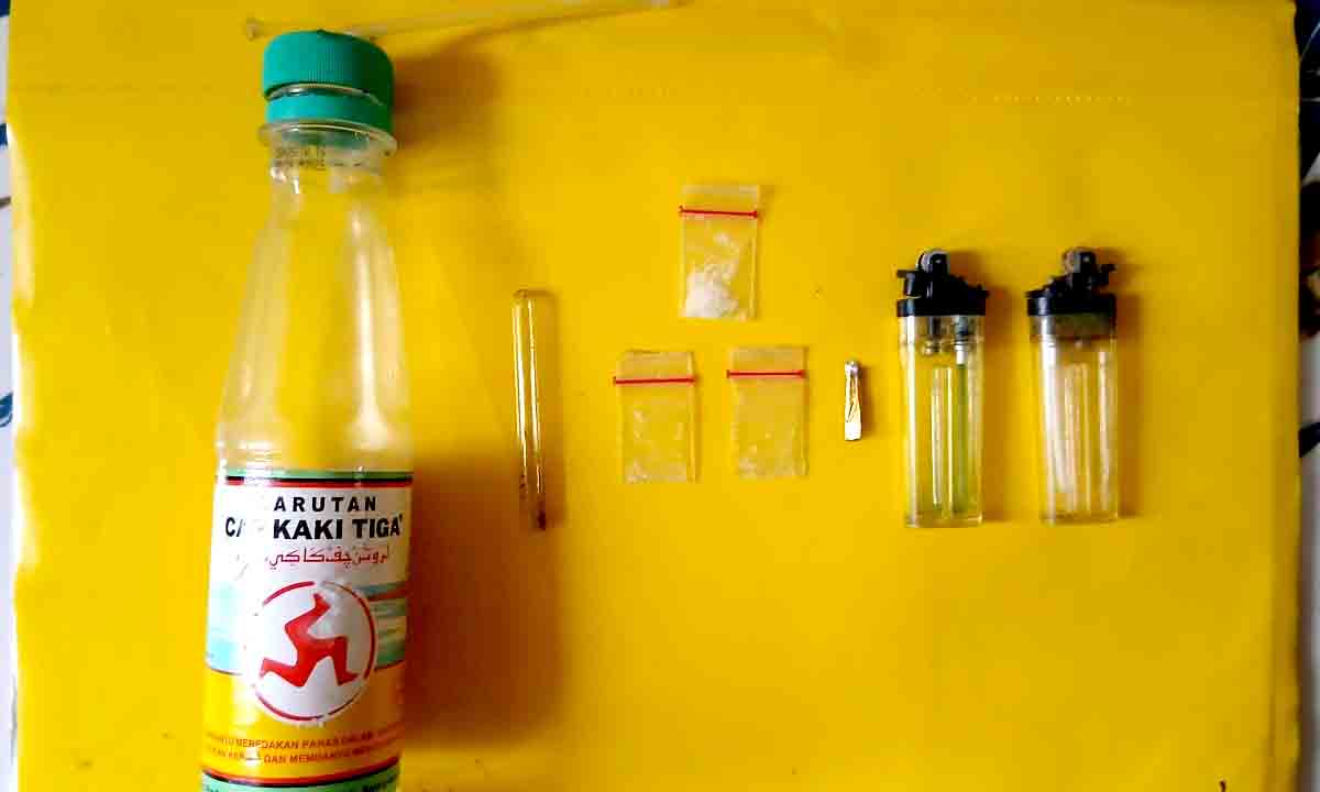 BB Tiga Warga Panca Jaya Ditangkap Polisi Saat Pesta Sabu di Mesuji