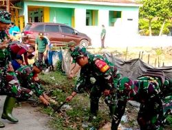 Babinsa Koramil 02/Taman Pelopor Kebersihan, Ajak Warga Giat Karya Bakti di Sokawangi