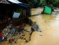 Dua Warung di Sugio Lamongan Ambruk Diterjang Longsor Usai Hujan Deras