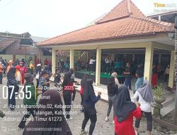 Sinergi Tanpa Batas: Perangkat Desa, Forkopimcam Tulangan, dan PGRI Gelar Senam Bersama di Desa Kebaron
