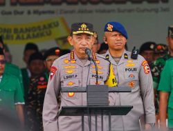 Pimpin Apel Kebangsaan Banser, Kapolri Ingatkan Kesiapsiagaan Bencana dalam Pengamanan Nataru