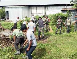 Serentak, Kodim Bojonegoro Gelar Karya Bakti Pembersihan Lingkungan di 28 Titik