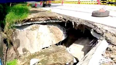 Jembatan Ambrol di Sukorame, Polisi Imbau Kendaraan Berat Gunakan Jalur Alternatif