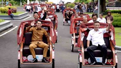 Mas Lindra Distribusikan 100 Becak Listrik