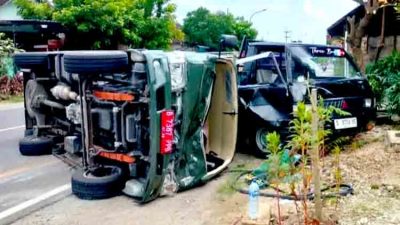 Mobil Transpas Lapas Tuban Alami Kecelakaan