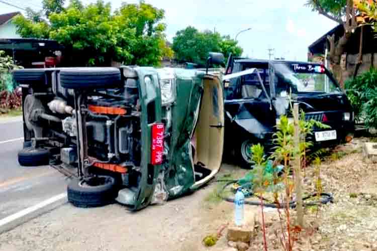 Mobil Transpas Lapas Tuban Alami Kecelakaan