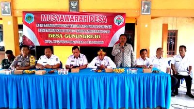 Musdes Penetapan APBDes 2026 dan Perkenalan KKN Unair Surabaya di Desa Gunungrejo