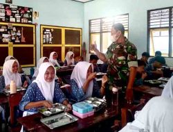 Babinsa Desa Saradan Dampingi Launching Pendistribusian Makan Bergizi Gratis (MBG) SPPG Saradan