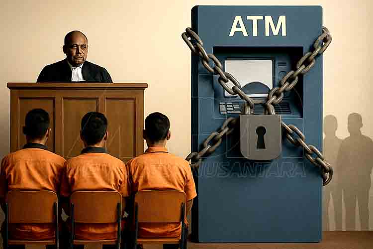 Empat Pelaku Ganjal ATM di Lamongan Divonis 5 Bulan Penjara