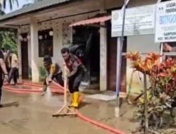 Gotong Royong Polri dan Masyarakat, Polres Pidie Jaya Percepat Pemulihan Pascabanjir dan Fasilitas Pendidikan