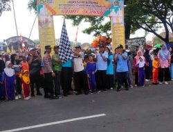 Babinsa Kedunggalar dan Polsek Amankan Senam dan Jalan Sehat HAB ke-80 Kemenag RI