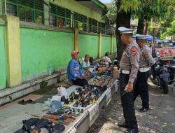 Unit Kamsel Satuan Lalulintas Polres Kediri Kota Melaksanakan Imbauan Safety Riding dan Etika Berlalulintas