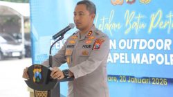 Menuju Lebih Modern, Videotron Outdoor Polres Kediri Mulai Dibangun