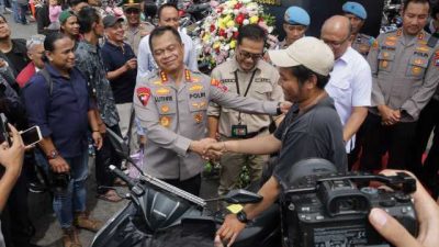 Bazar Ranmor Polrestabes Surabaya Bikin Senyum Sumringah Korban Curanmor
