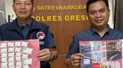 Polres Gresik Amankan Tersangka Pengedar Ribuan Pil Koplo di Tlogopojok
