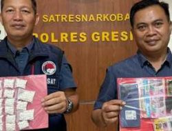 Polres Gresik Amankan Tersangka Pengedar Ribuan Pil Koplo di Tlogopojok