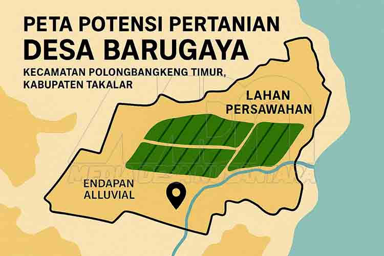 Peta Potensi pertanian Ds Barugaya