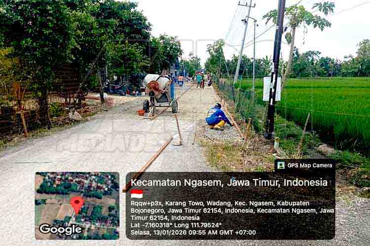 Proyek Jalan DD Desa Wadang Diduga Langgar Aturan