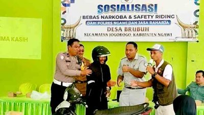 Satlantas Polres Ngawi Gandeng Tokoh Masyarakat, Sosialisasikan Ops Keselamatan Semeru 2026 di Jogorogo