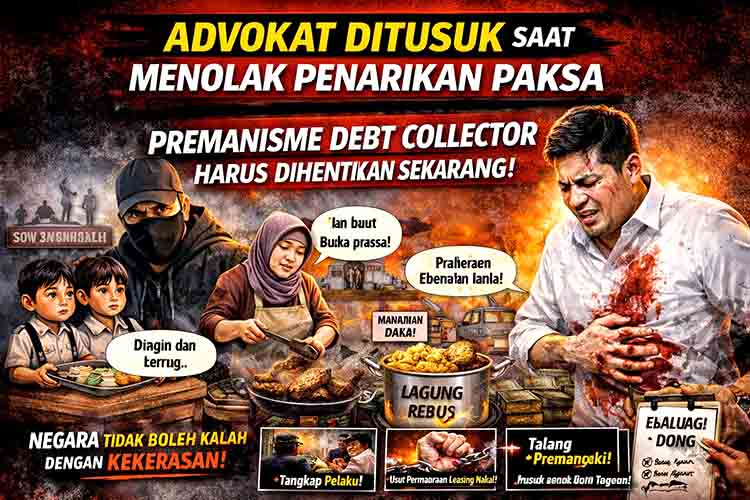 Advokat Ditusuk Saat Tolak Penarikan Paksa