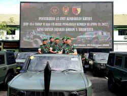 Danrem 084/BJ Terima 43 Unit Ransus Jeep 4×4, Tingkatkan Mobilitas Satuan