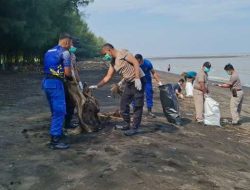 Gerakan Indonesia Asri : Polres Probolinggo Bersama Warga Percantik Destinasi Wisata Pantai