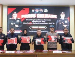 Jelang Ramadan, Polres Kediri Ungkap 22 Kasus Narkoba, 26 Tersangka Diamankan