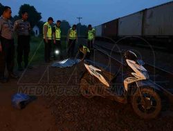 Kecelakaan Tragis di Babat: Sepeda Motor Tertabrak KA Barang, Satu Korban Meninggal