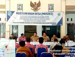 Musdes Dumpiagung Bahas Realisasi APBDesa dan Tetapkan Penerima BLT DD 2026