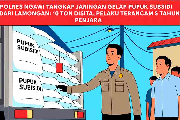 Polres Ngawi Tangkap Jaringan Gelap Pupuk Subsidi dari Lamongan
