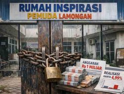 Rp1 Miliar Anggaran Tak Terserap, Rumah Inspirasi Pemuda Lamongan Terkunci Rantai