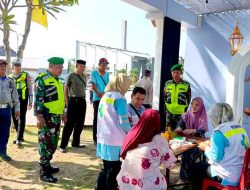 Berikan Rasa Aman dan Nyaman, Anggota Kodim Ngawi Jaga Pos Pam Lebaran