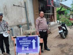 Polres Bondowoso Maksimalkan Pengaturan Lalu Lintas Pascaputusnya Jembatan Sukowiryo