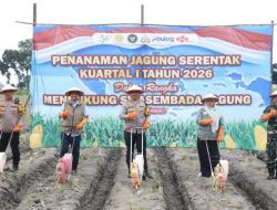 Tanam Jagung Kuartal I, Polres Kediri Garap 10 Hektar Lahan di Papar