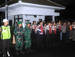 Sinergitas TNI-Polri dan Satpol PP, Patroli Gabungan Amankan Malam Minggu di wilayah hukum Polres Kediri Kota