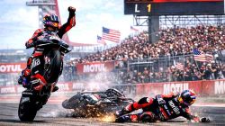 Jorge Martin Menang Sprint Race, Terpeleset Saat Rayakan Kemenangan mdn