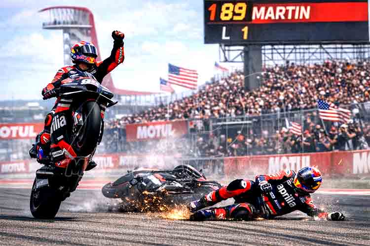 Jorge Martin Menang Sprint Race, Terpeleset Saat Rayakan Kemenangan mdn