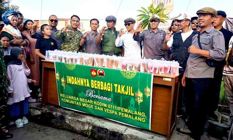 Kodim 0711 Pemalang Bersama Komunitas Moge dan Vespa Gelar Aksi