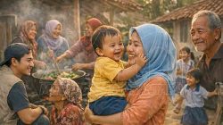 Lebaran di Tengah Banjir