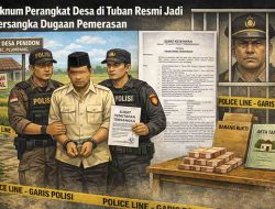 Oknum Perangkat Desa di Tuban Resmi Jadi Tersangka Dugaan Pemerasan