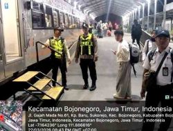 Polisi Intensifkan Patroli di Stasiun Bojonegoro Selama Libur Lebaran