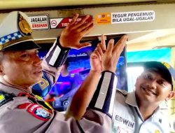 Polres Ngawi Gelar Ramp Check dan Tes Kesehatan Sopir di Rest Area 575 B