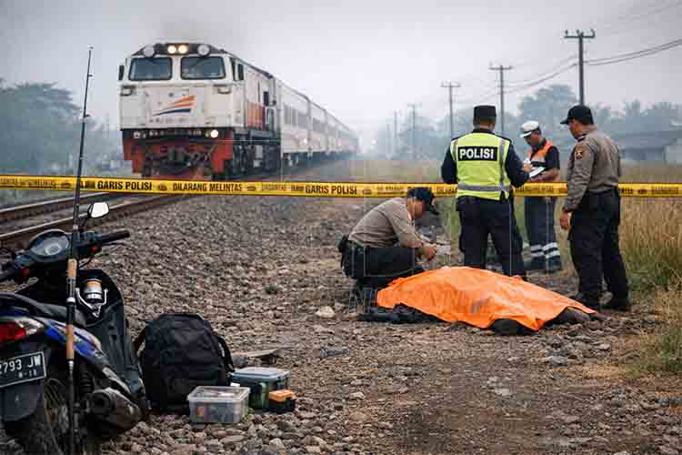 Warga Babat Tewas Tertabrak KA Anjasmoro Saat Siapkan Peralatan Pancing
