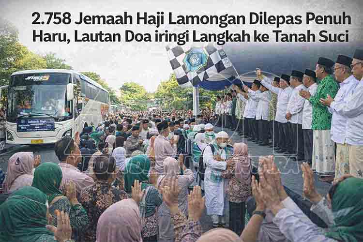 2.758 Jemaah Haji Lamongan Dilepas Penuh Haru, Lautan Doa Iringi Langkah ke Tanah Suci mdn