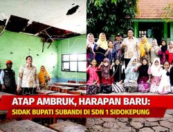 Atap Ambruk, Harapan Baru: Sidak Bupati Subandi di SDN 1 Sidokepung