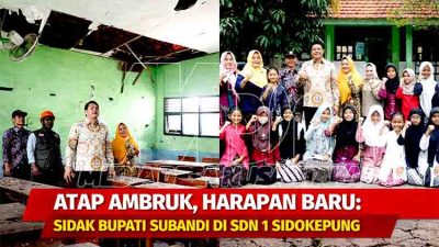 Atap Ambruk, Harapan Baru: Sidak Bupati Subandi di SDN 1 Sidokepung